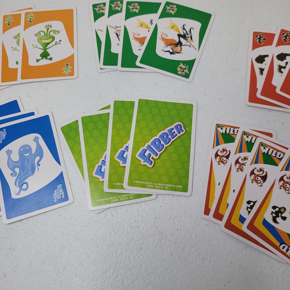 Spin Master‎ Fibber Board Game Replacement Cards Alien Witch Bigfoot Ghost Wild